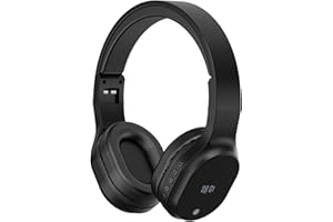 T.TAOMI FM Radio Headphones, Wireless Radio Headset for Mowing, Cycling, Jogging, Portable Radio with 400mAh Rechargeable Battery, LED Display Easy to Use, 3.5mm Jack, Gifts for Seniors Elderly(Black)