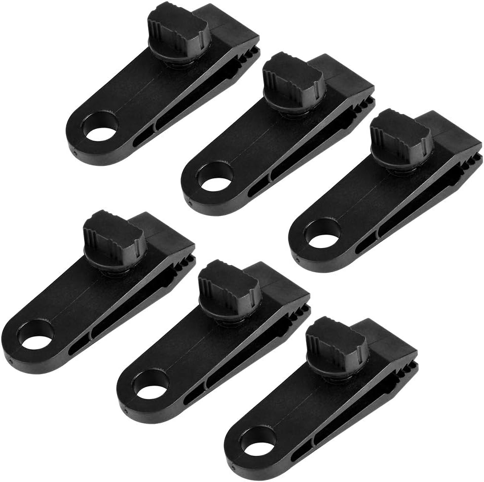 JOYISEN 6PCS Tent Clips Nylon Heavy Duty Lock Grip Tarp Clamps with