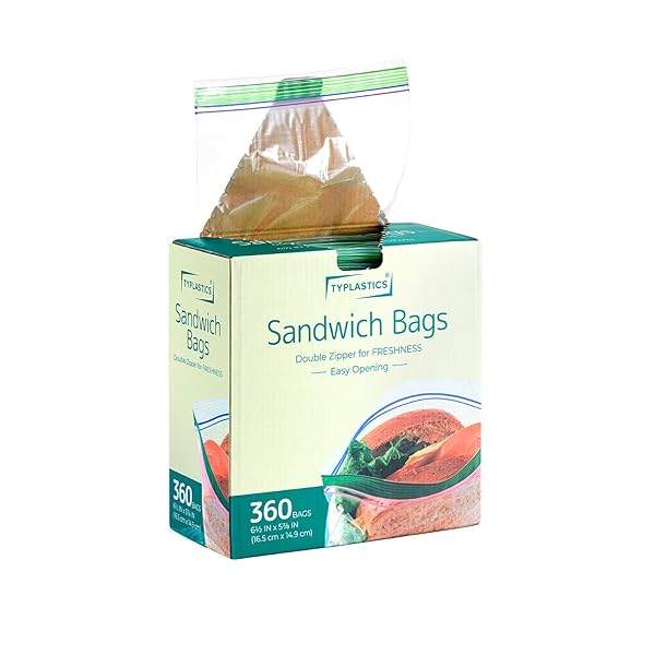 TYPLASTICS SANDWICH AND SNACK BAGS, STORAGE BAGS FOR...
