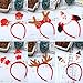 Aneco 6 Pack Christmas Santa Headbands Reindeer Antlers Headband Snowman Costume Hair Hoop for Christmas Holiday Party
