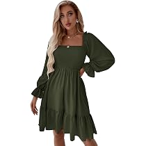 Shirred Ruffle Long Sleeve Mini Dress 