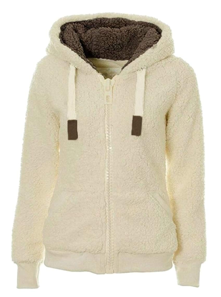 thick zip up hoodie womens