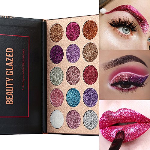 Beauty glazed 15 colors glitter make-up powder metallic…