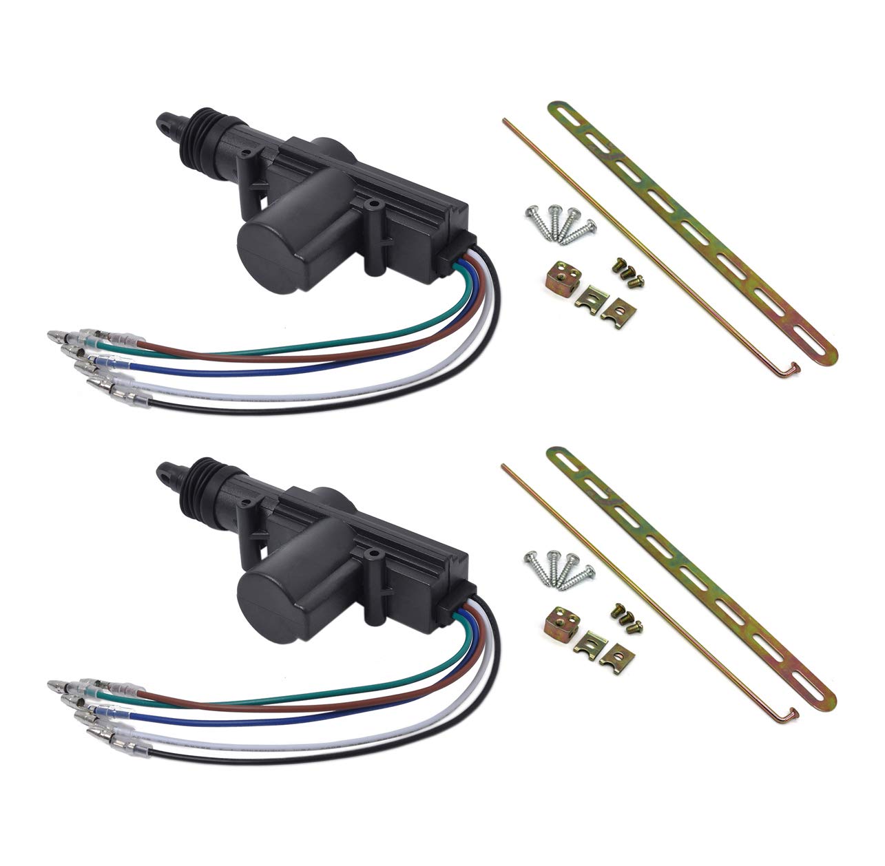 Carviya 2 Pack Universal Professional 5 Wires DC 12V Car Auto Heavy Duty Power Door Lock Actuator Central Locking System Motor (2 Pack)