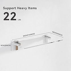 MEISHIDA Clear Acrylic Shelf, Set of 2 Invisible