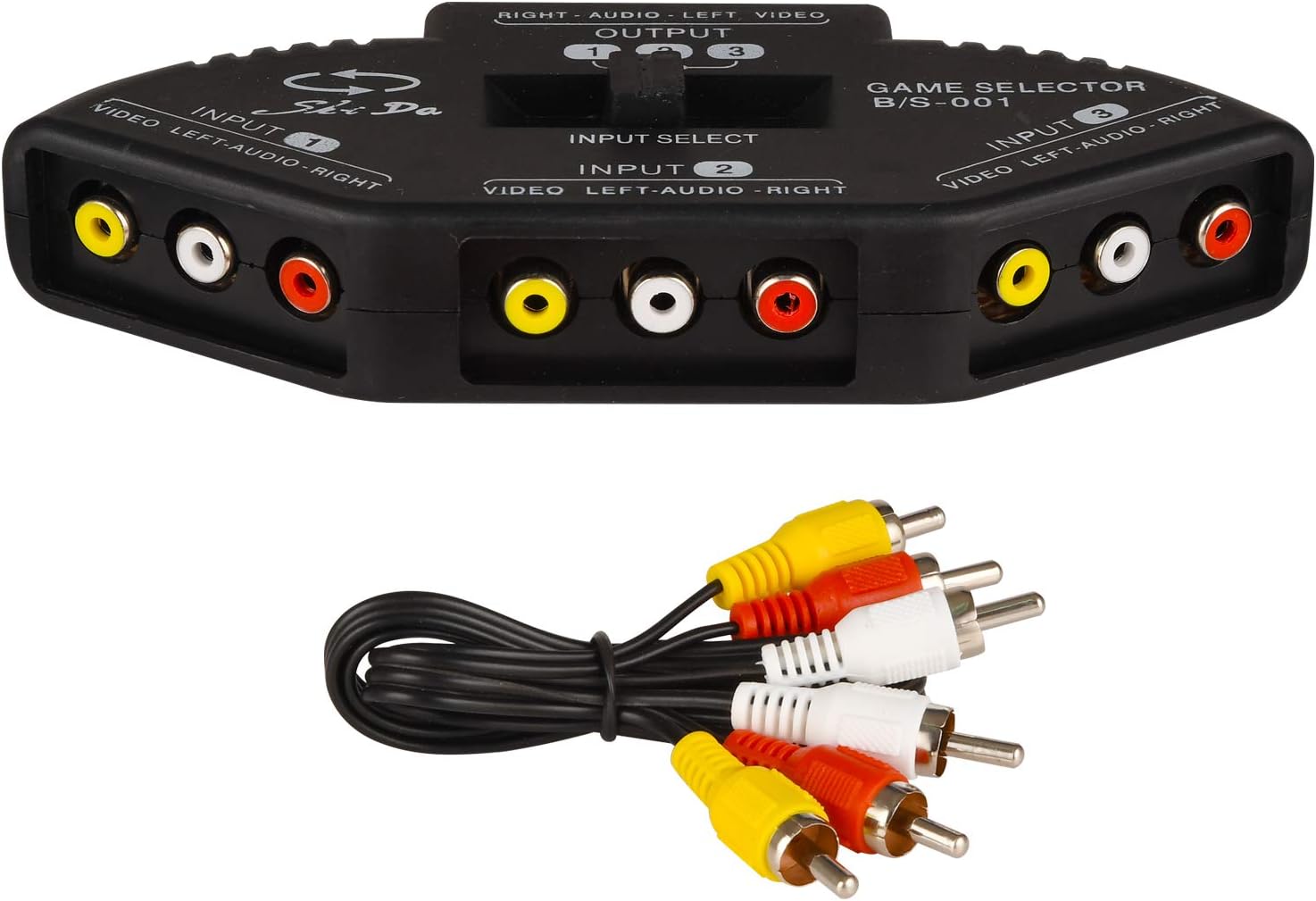 Conmutador Selector de Audio Video RCA, Switch AV Compuesto para