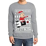 Shirtgeil Let it Blow! Funny Babbo Natale Kim Jong Un Felpa/Maglione da Uomo
