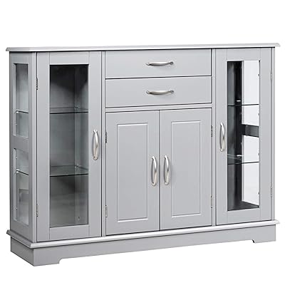 Giantex Sideboard Buffet Server with 2 Drawers and 3 Cabinets