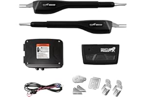 Mighty Mule MM372W Dual Automatic Gate Opener, Smart and Solar Ready-Up to 16ft Long or 550lb per Leaf, Black, 1 Dual Gate Opener Kit