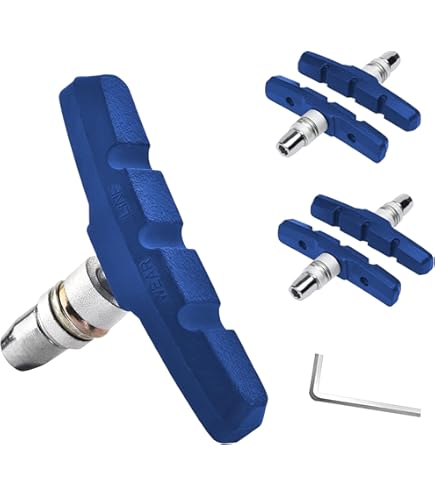 thumbnail image 2 of Brake Pad 1Pair MTB Bike Bicycle Cycling V Brake Holder Rubber Pads Shoes Blocks 2 of 12