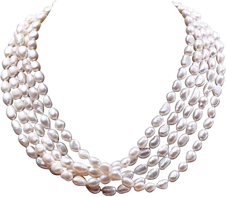 JYX Pearl Multi Strand Necklace Five 