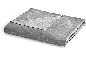YnM Cooling Duvet Cover for Weighted Blankets (Gradient Dark Grey, 48''x72'')