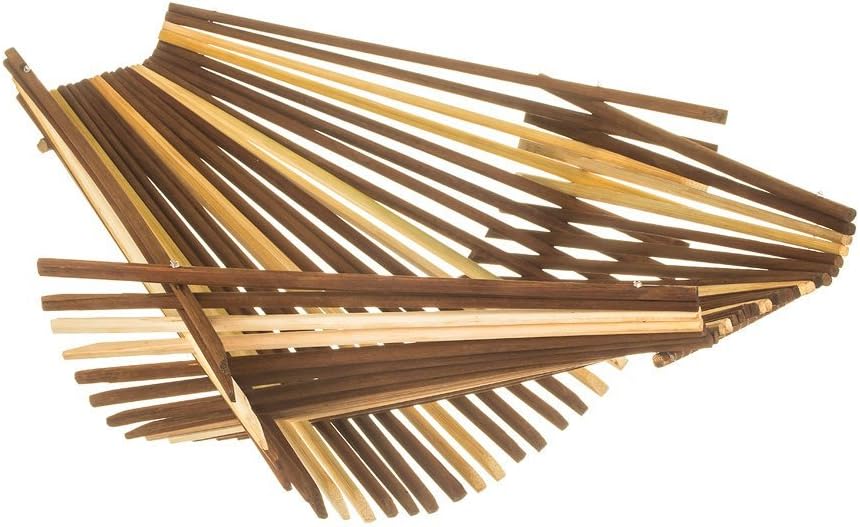 Chopstick Art Recycled Bamboo Chopstick Folding Basket, Large, Multi-Color