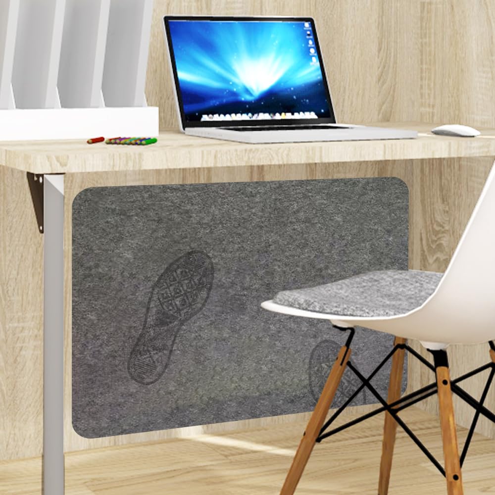 Photo 1 of VOVCIG Under-Desk Wall Protector, 31.5 X 23.6 inch Felt Cloth Wall Sticker Easy to Install Wall Protector from Furniture Sheet, Removes Without Residue