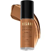 Milani Conceal + Perfect 2-in-1 Foundation + Concealer Makeup -11A-Nutmeg | Medium-To-Full Coverage, Natural-Matte Finish. Under Eye Corrector, Cover Redness &amp; Imperfections. Waterproof &amp; Sweat-Proof.