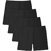 BOOPH 4 Pack Girls Bike Shorts Cartwheel Shorts for Toddlers Kids Under Dress Dance Short 5-14 Years