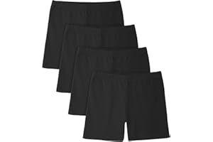 BOOPH 4 Pack Girls Bike Shorts Cartwheel Shorts for Toddlers Kids Under Dress Dance Short 5-14 Years