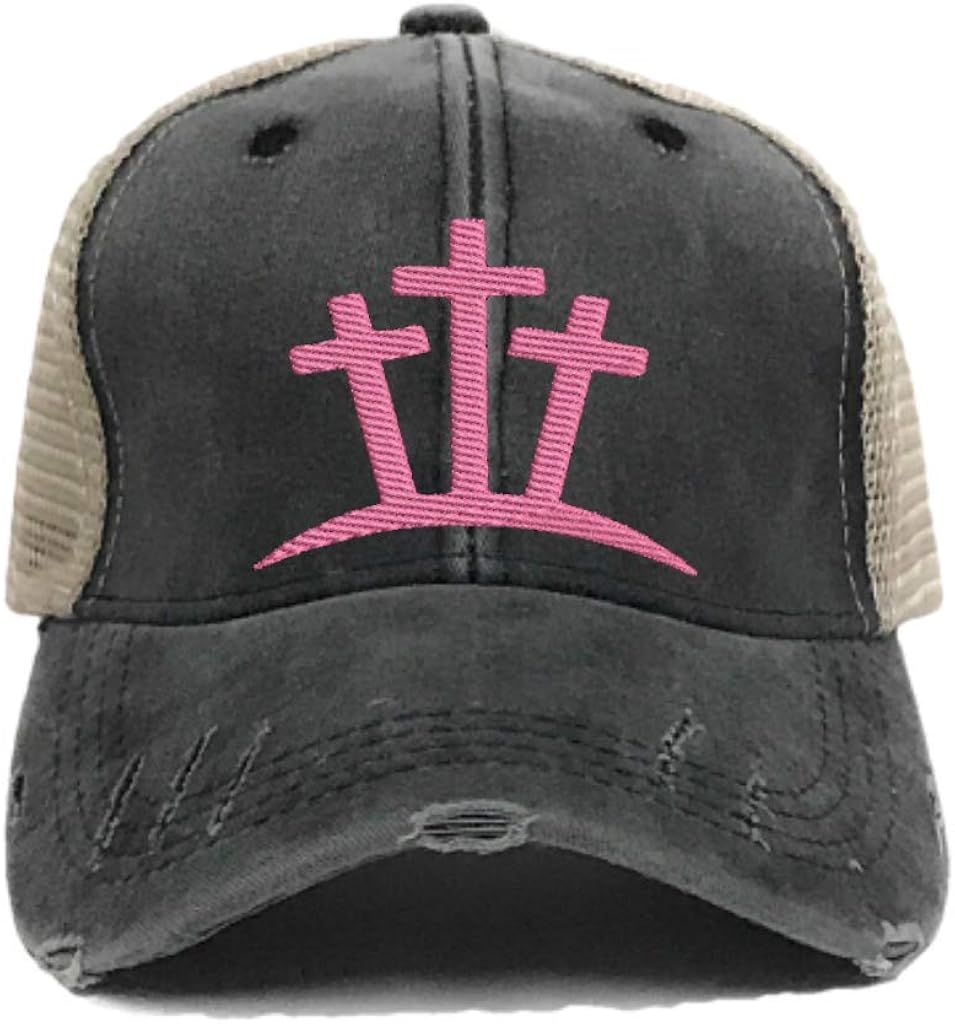 distressed white hat