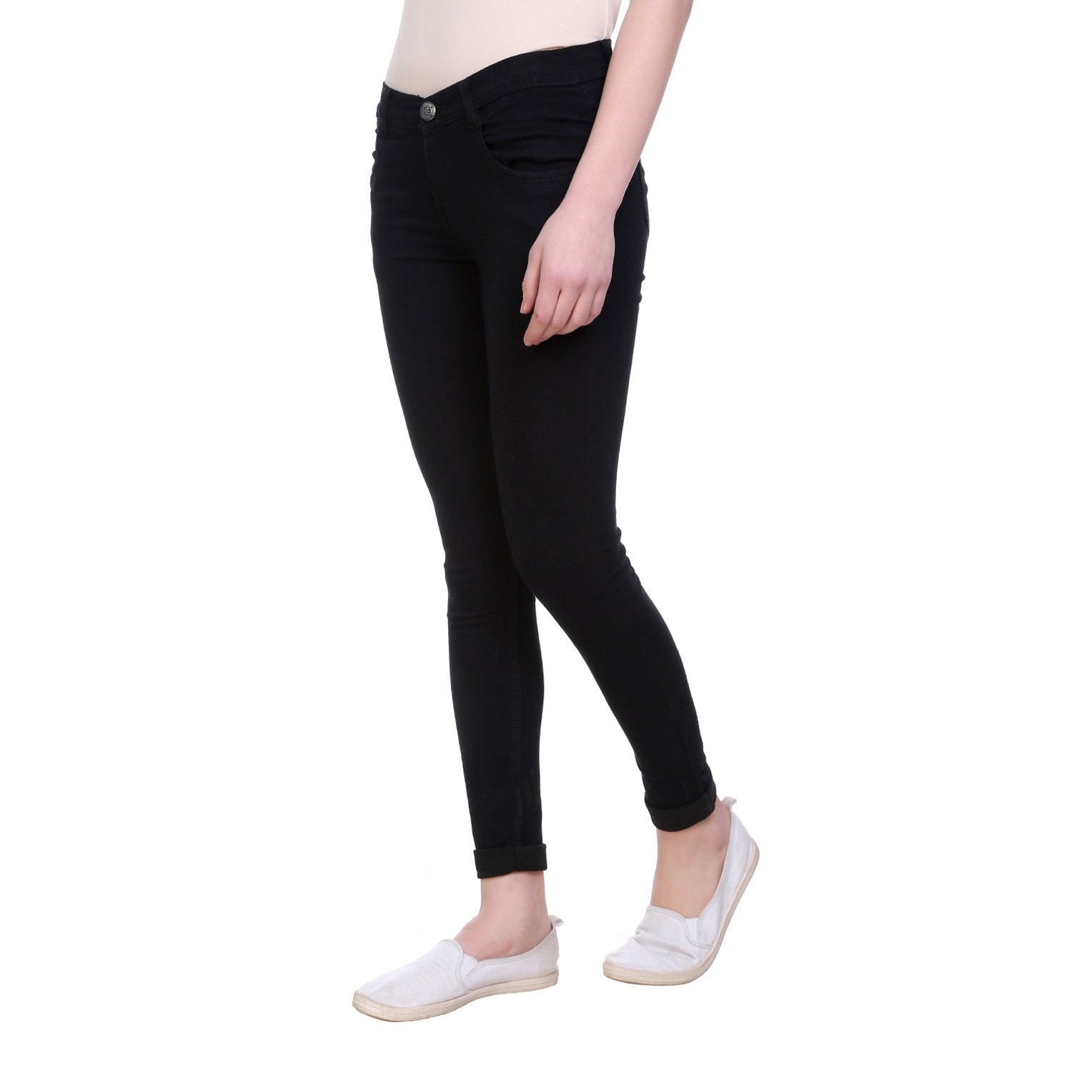 pantoff women's slim fit light blue jeans