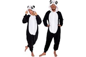 Funziez! Slim Fit Adult Onesie - Animal Halloween Costume - Plush Fruit One Piece Cosplay Suit for Women and Men