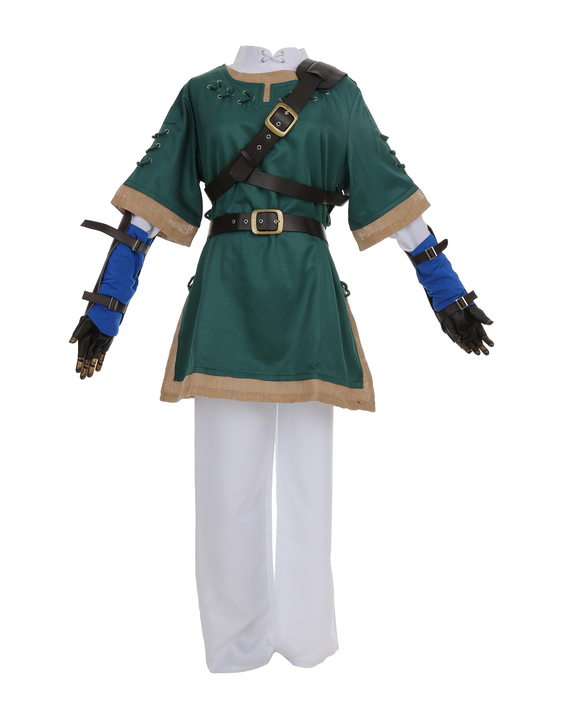 miccostumes Men's Costume Game Guard Cosplay Uniform Fullset Green, White, Green and Tan, XS