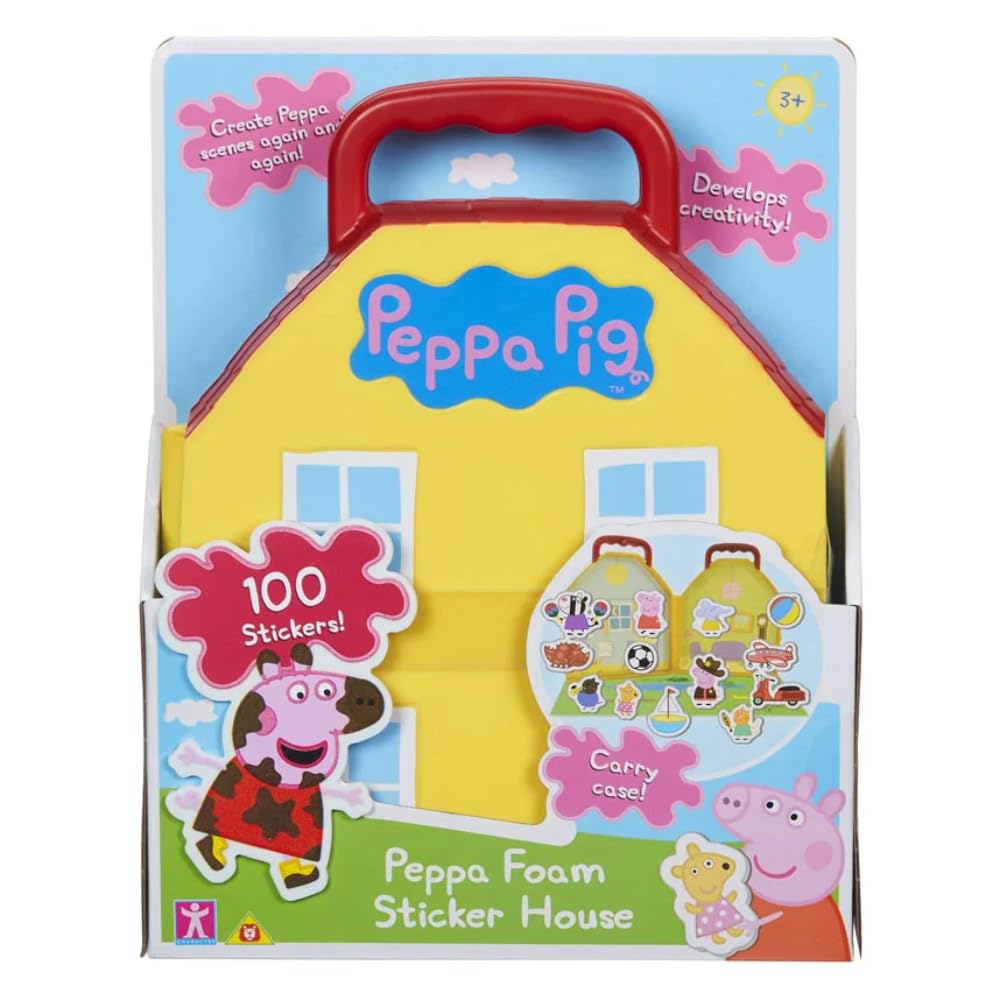 Peppa Pig Foam Sticker House, create Peppa Pig scenes, 100 reusable foam stickers, featuring lots of characters and accessories
