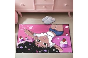 FJKJHKGJ Girls Rugs for Bedroom Black Magic Girl Area Rug Girls Room Decor Cute African American Girls Floor Rugs for Living Room Decor Soft Small Carpets Yoga Mats for Women Pink 2X3 Feet