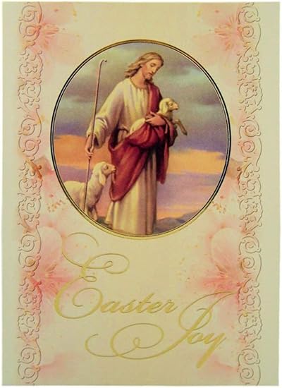Amazon Com The Good Shepherd Embossed Religious Easter Greeting Cards With Envelopes Pack Of 10 Health Personal Care