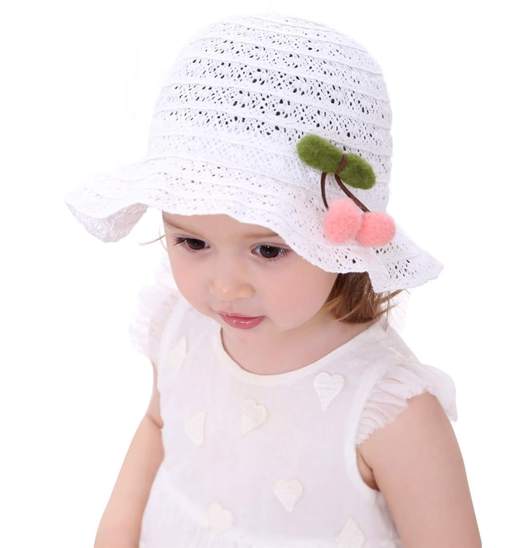 girls white floppy hat