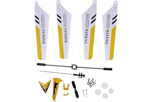 RC Helicopter Replacement Parts Set, Main Shaft Tail Propeller Balance Bar, DIY Repair Accessories for Yellow Stylish Helicop
