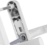 JCP uPVC Door Handle Pair 211mm Centres 92mm PZ White Backplate 240x30 view 4