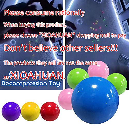 Stress Reliefer Fluorescent Sticky Target Balls, Soft Ball Toys for