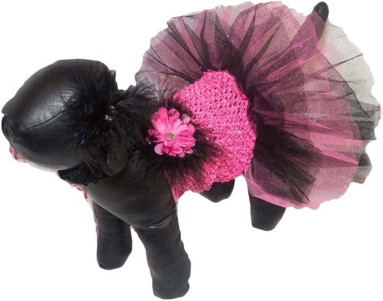 Hot Pink and Black Tutu for Dogs (Small)