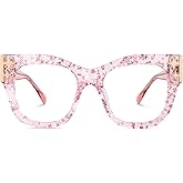 Zeelool Oversized Square Blue Light Glasses Acetate Frame for Women with Star ZJGA151789 Minfia