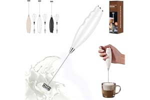 Milk Frother Handheld, 2026 New Electric Coffee Foamer with 2 Stainless Steel Whisk, Portable Battery Drink Mixer for Latte, 