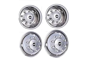 Pacific Dualies 33-1950 Polished 19.5 Inch 8 Lug Stainless Steel Wheel Stimulator Kit for 1990-2010 Chevy GMC 4500/5500/6500 Truck 1990-2003 Ford F650