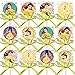Belle Beauty and the Beast Lollipops Party Favors Supplies Decorations Lollipops with Yellow Ribbon Bows Party Favors, Movie -12 pcs