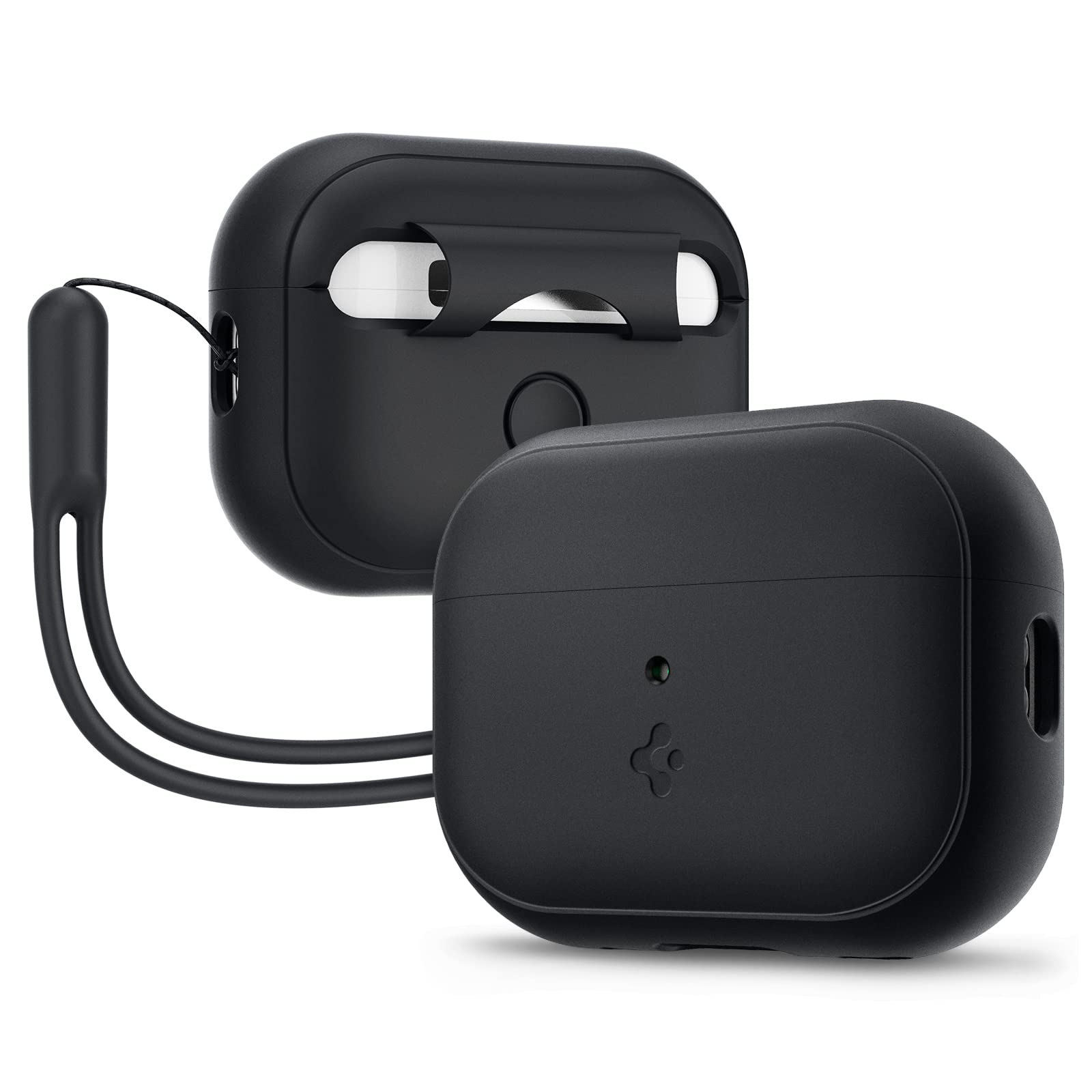 Spigen Silicone Fit Case Compatible with AirPods Pro 2 (2023/2022) - Black