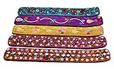 New Set of 5 Wooden Incense Sticks Holder Stand Lac Item Beaded Glitter Work