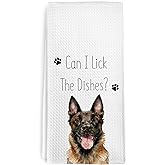 dvhdajed Funny Belgian Malinois Gifts Kitchen Towels,Belgian Malinois Gifts for Women Men,Dogs Lover Dish Tea Towel,Cute Dog Kitchen Hand Towels,Dog Puppy Decor Hand Dish Tea Towel, 16x24 Inch