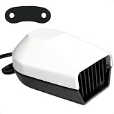 Five Oceans Marine Boat Horn - Compact Electric Single Horn, 120 dB Loud Safety Signal, 12V, White ABS Cover, Waterproof Deck Mount - FO4962