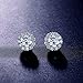 UMODE Jewelry 6mm 0.75 carat Flower Halo Cubic Zirconia CZ Diamond Post Stud Earring For Women 0.4x0.4 In