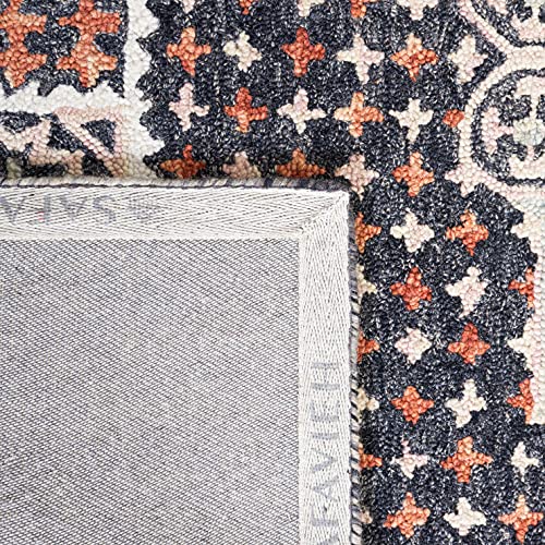 SAFAVIEH Area Rug 8x10 - Aspen Collection - Large - Black & Rust, Handmade Wool…