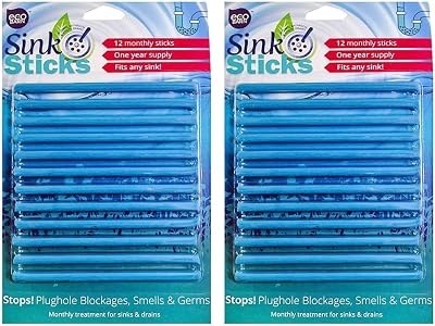 ECO BARN Eco Barn Sink Stick 24 Sticks Drain Unblocker Deodoriser 2 Packs