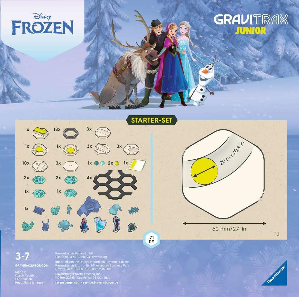 Ravensburger - GraviTrax Junior Bundle Frozen, Marble Court and Construction Toys, Ages 3+