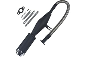 CUQFVAT Flexible Exhaust Muffler Extension Silencer Pipe Kit for 49cc 50cc 60cc 66cc 80cc 100cc 2-Stroke Gas Motor Motorized Mountain Bike Bicycle Engine