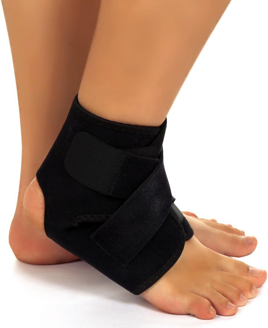 Dehaohui Breathable Antimicrobial Neoprene Ankle Support Brace Running Basketball Ankle Sprain Compression Straps Exercise Running Pain Relief Bacteria Sprained Ankle Recovery Men Women One Size Black