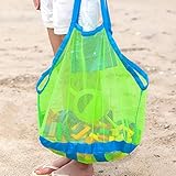 Foldable Sand Away Beach Mesh Bag for Children Kids Toys Shell Collect - Color Random
