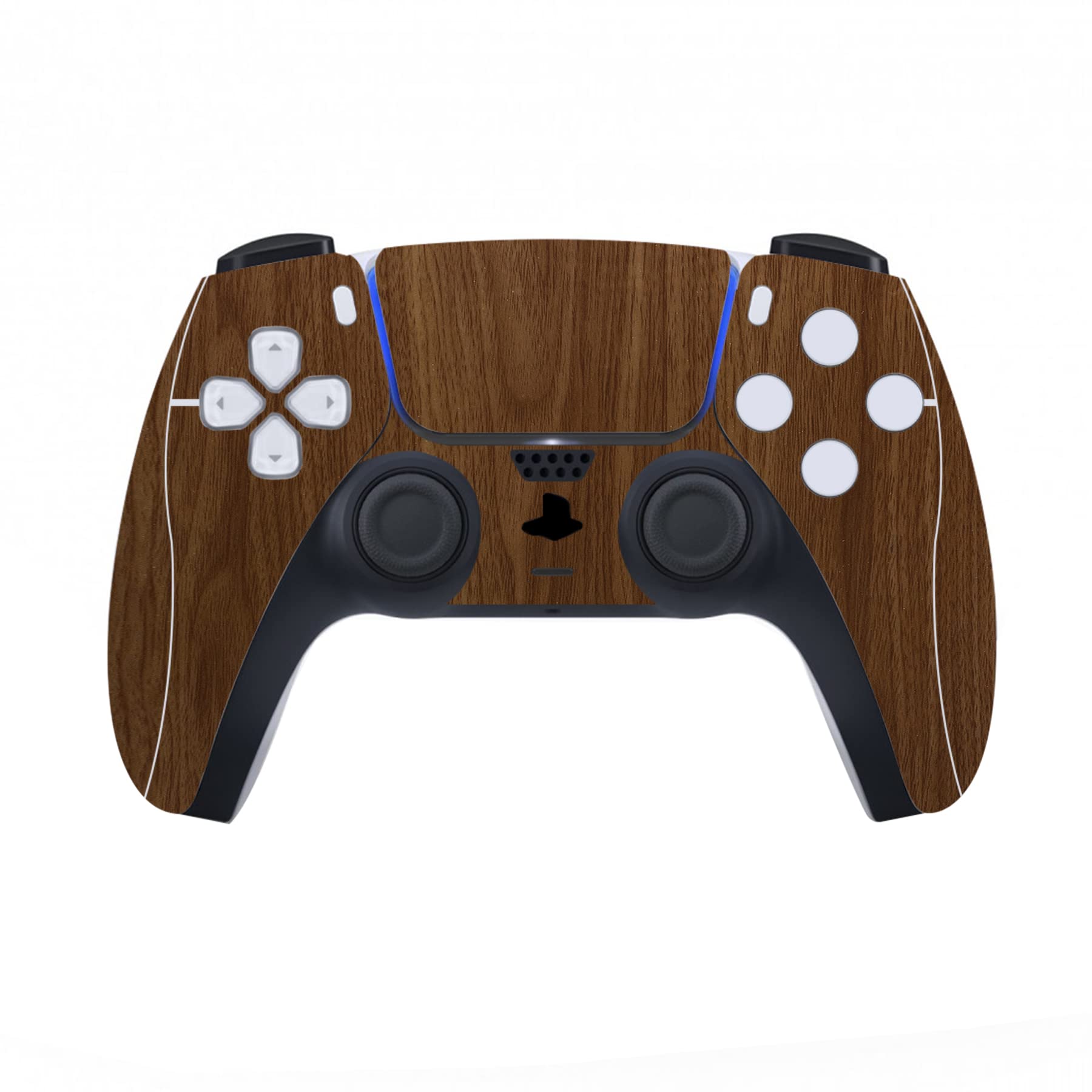 PlayVital Wood Grain Full Set Skin Decal for ps5 Console Digital Edition, Sticker Vinyl Decal Cover for ps5 Controller & Charging Station & Headset & Media Remote