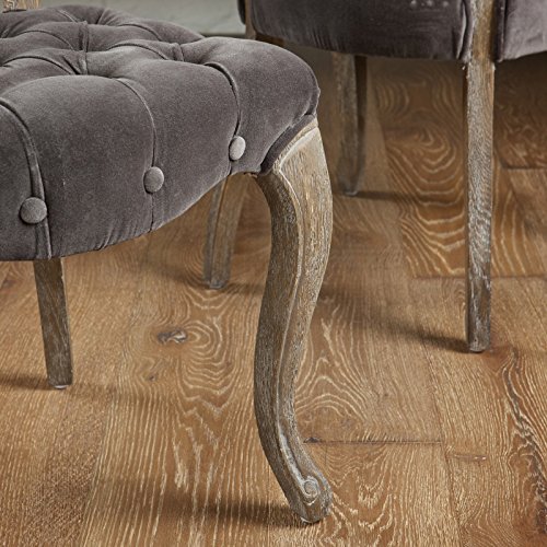 Best Selling Lane Tufted Fabric Dining Chair, Charcoal, Set of 2 - Thumbnail 7